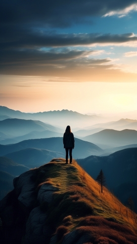 登山人物风景壁纸