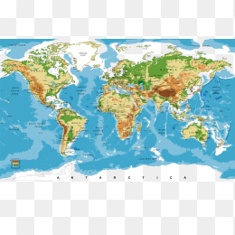 英文版世界地图