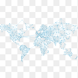 点线连接世界地图创意