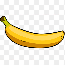 卡通手绘单支香蕉素材