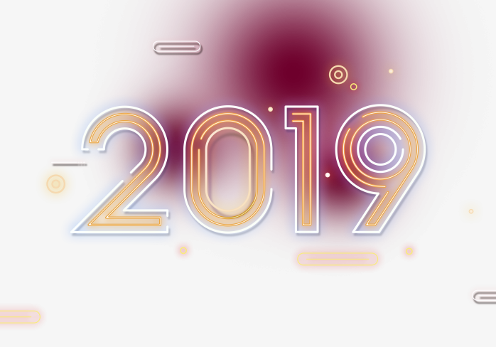 喜庆2019年新年快乐字体