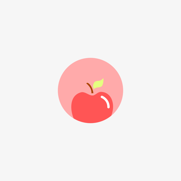 圆形水果PNG图标-apple