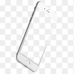 斜立苹果手机透明框免扣素材