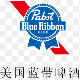 美国蓝带啤酒logo