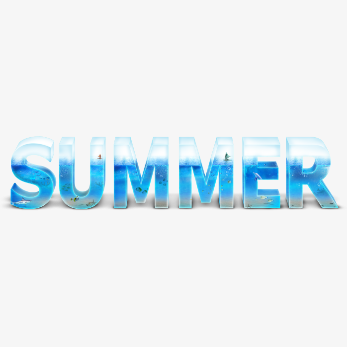 summer创意立体字