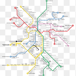 高清法国巴黎地铁线路图