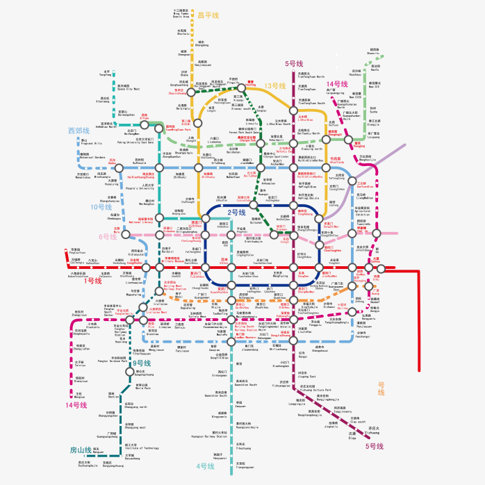 高清北京地铁线路图