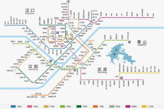  高清武汉地铁线路图