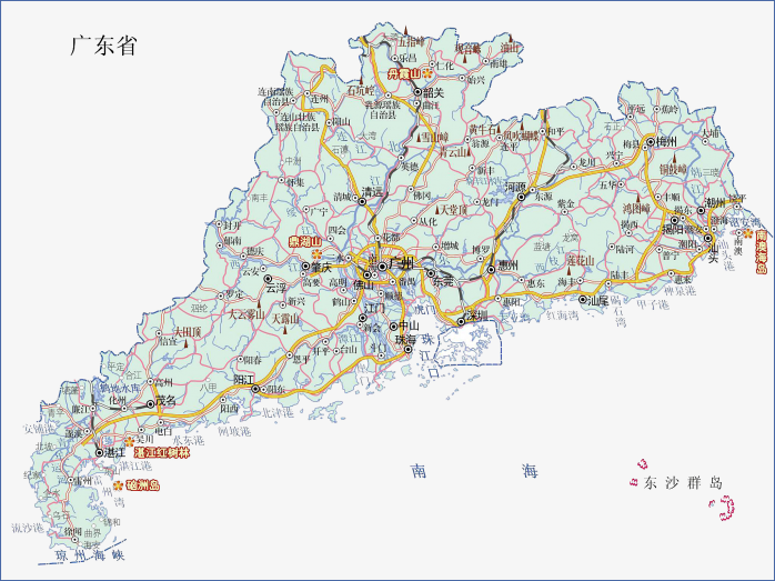 高清广东省地图