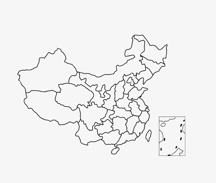 中国地图板块轮阔