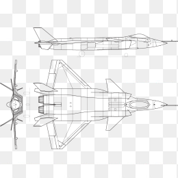 矢量歼21战斗机剪影