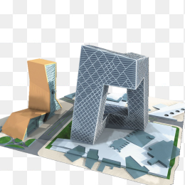 3D建模央视大楼