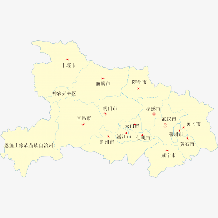 高清湖北省地图