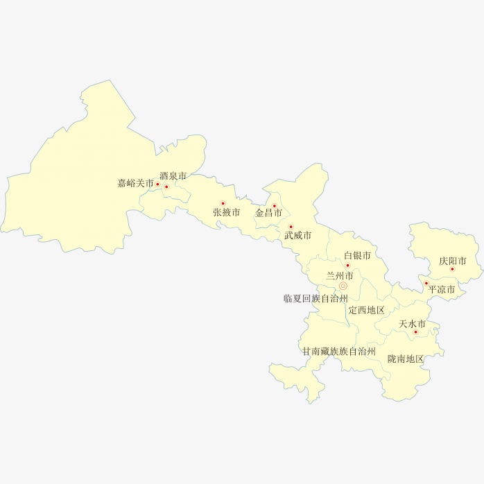 高清甘肃省地图