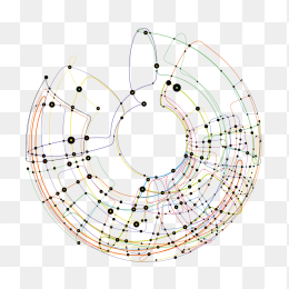抽象圆形科技电子线路