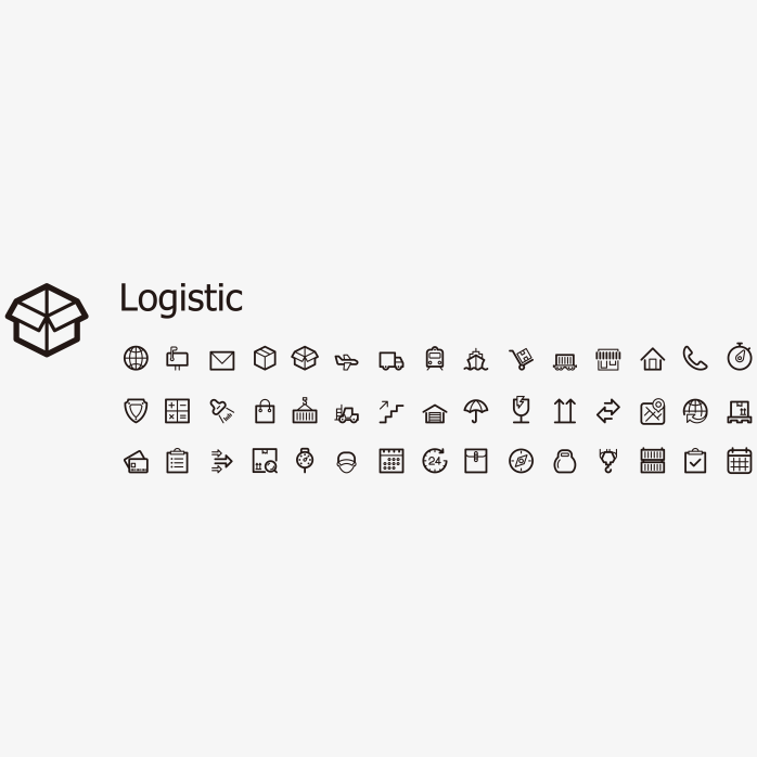 盒子快递类图标专题