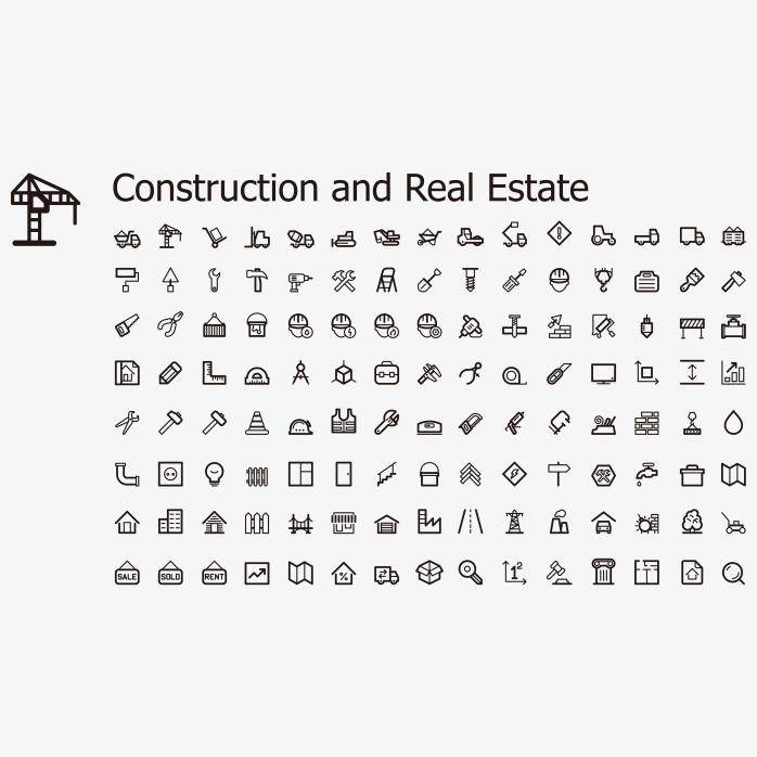 建筑工程工具图标专题