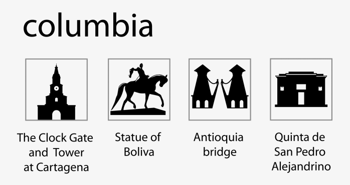 coiumbia哥伦比亚著名建筑图标