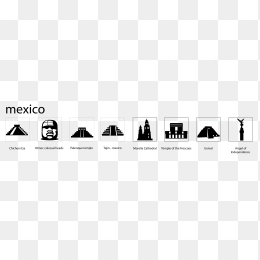 mexico墨西哥著名建筑图标