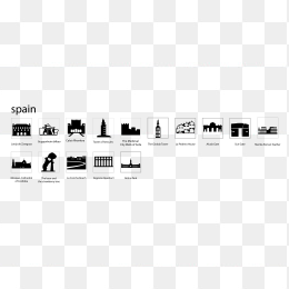 Spain西班牙著名建筑图标