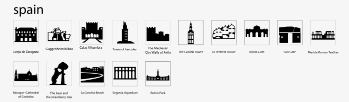 Spain西班牙著名建筑图标
