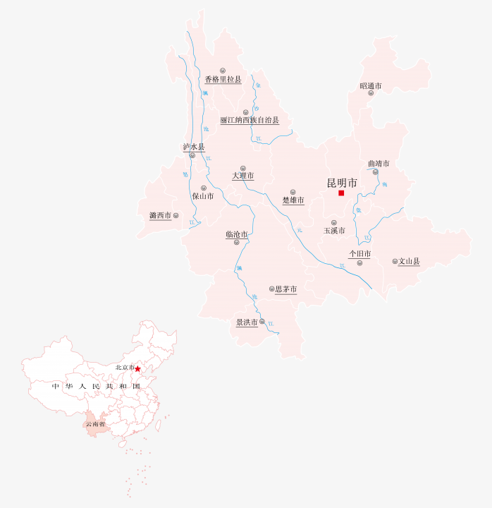 高清云南省地图