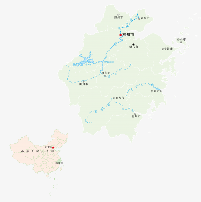 高清浙江省地图