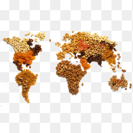 创意食物拼图世界地图