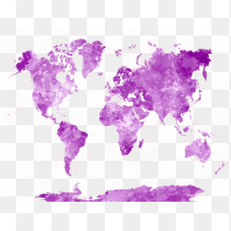 彩墨世界地图