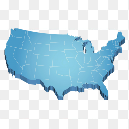 立体美国地图