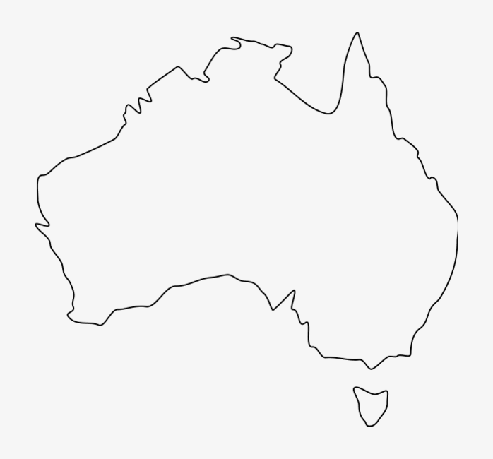 澳大利亚地图轮阔