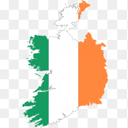 爱尔兰国旗地图