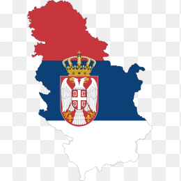 塞尔维亚国旗地图