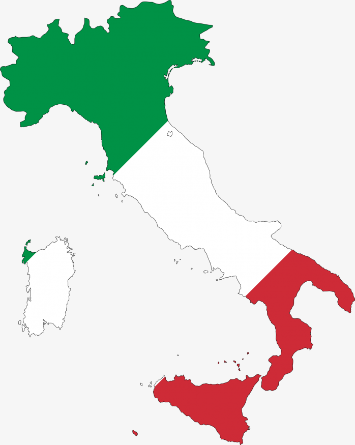 意大利国旗地图