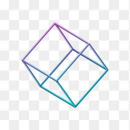 3D漂浮几何立方体元素