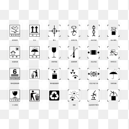包装注意标识图标