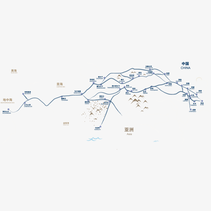 丝绸之路地图