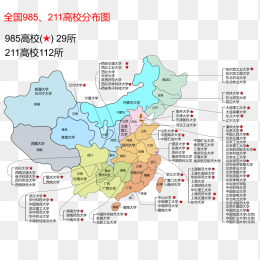 全国大学分布地图