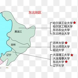 东北地区大学分布地图