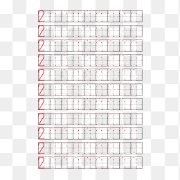 数字练字本数字2