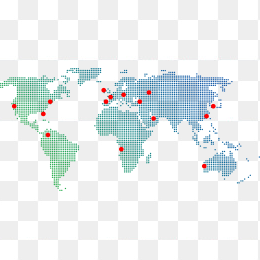 彩色抽象圆点世界地图