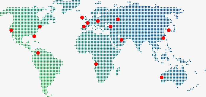 彩色抽象圆点世界地图