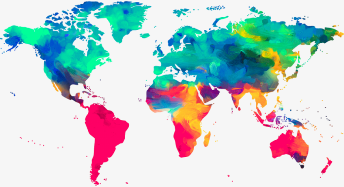 彩色世界地图