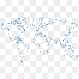 世界地图线条