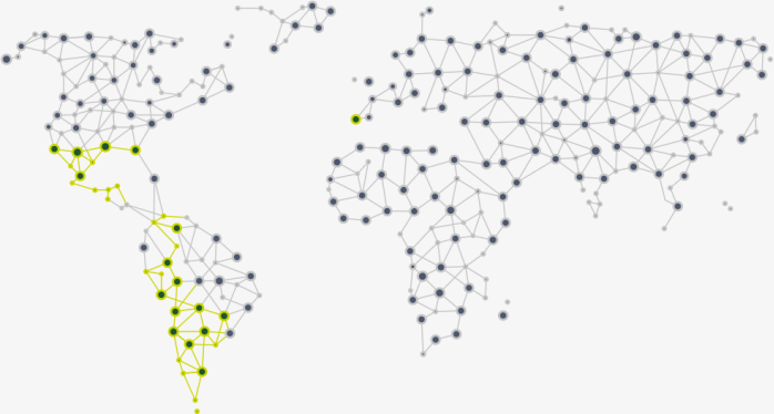 科技线条世界地图