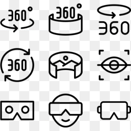一组VR眼镜图标合集