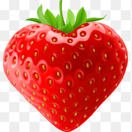 一颗爱心草莓