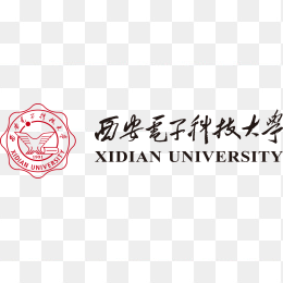 西安电子科技大学横向无上色校徽