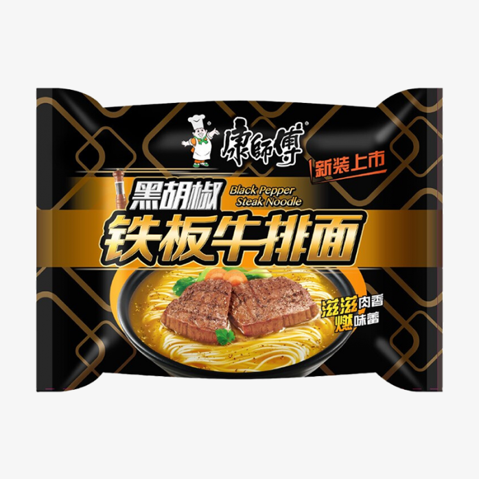 康师傅黑胡椒铁板牛肉面