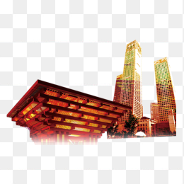 上海世博会标志建筑物透明免扣素材
